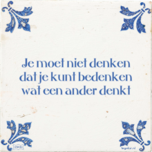 Je moet niet denken dat je kunt bedenken wat een ander denkt - 32 keer bekeken
