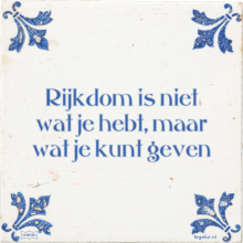 Rijkdom is niet wat je hebt, maar wat je kunt geven - 5 keer bekeken