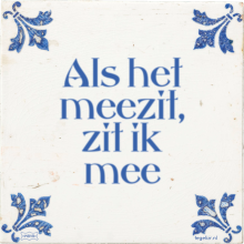 Als het meezit, zit ik mee - 22 keer bekeken