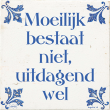 Moeilijk bestaat niet, uitdagend wel - 41 keer bekeken
